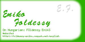 eniko foldessy business card