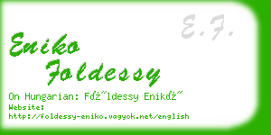 eniko foldessy business card